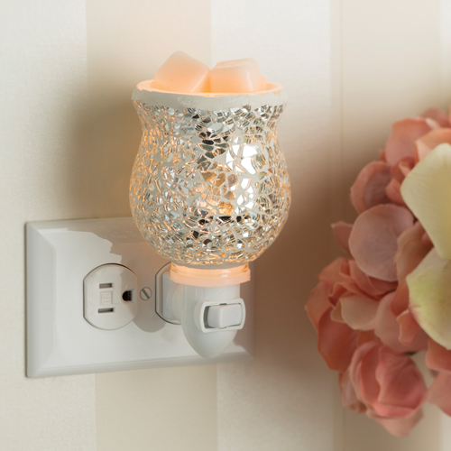 Silver Reflection Mosaic Plug In Fragrance Warmer